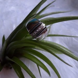 💍Silver ring with faux diamond